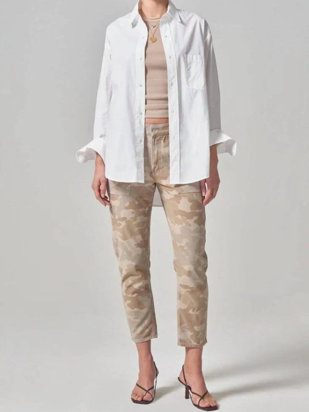 Citizens of Humanity Leah Cargo in Taupe Camo size 28 (6)